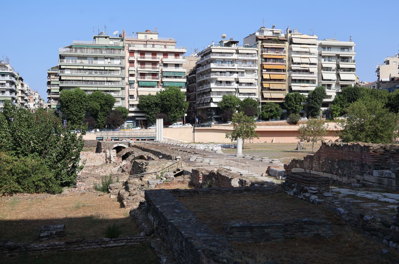 Η Αρχαία Αγορά της Θεσσαλονίκης. Λήψη από τα ανατολικά